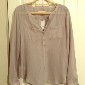 LOFT Two Pocket Utility Blouse NWT